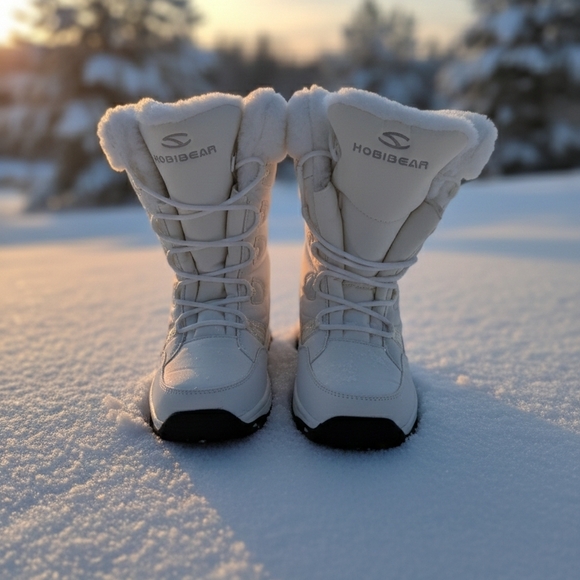 Cozy White Winter Boots for Women - Picture 3 of 3